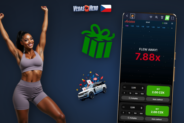 Dvě herní okna Aviatoru ve Vegashero Casino s různými cíli auto-cashoutu