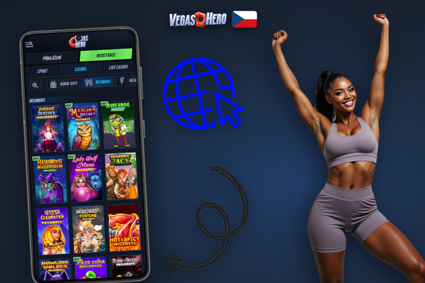 Vegashero mobile aplikace s přehledem platebních metod pro vklad a výběr