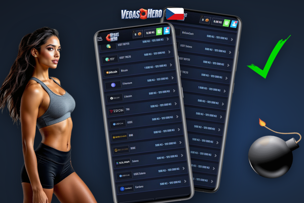 Srovnání rychlosti výběru krypto, e-peněženky a banky ve Vegashero Casino