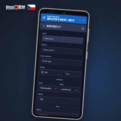 Registrace telefonním číslem a SMS kódem pro rychlý vstup do Vegashero Casino
